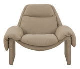 Vintage Linen Lounge Chair & Ottoman