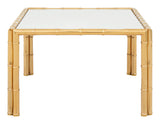 Vintage Brass Faux Bamboo Coffee Table