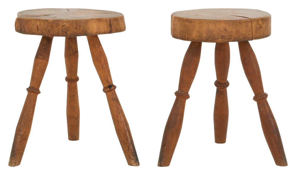 Vintage French Wood Stool