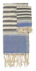 Hammam Black and Blue Stripe Hand Towels