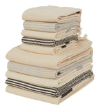 Hammam Grey Striped Towels