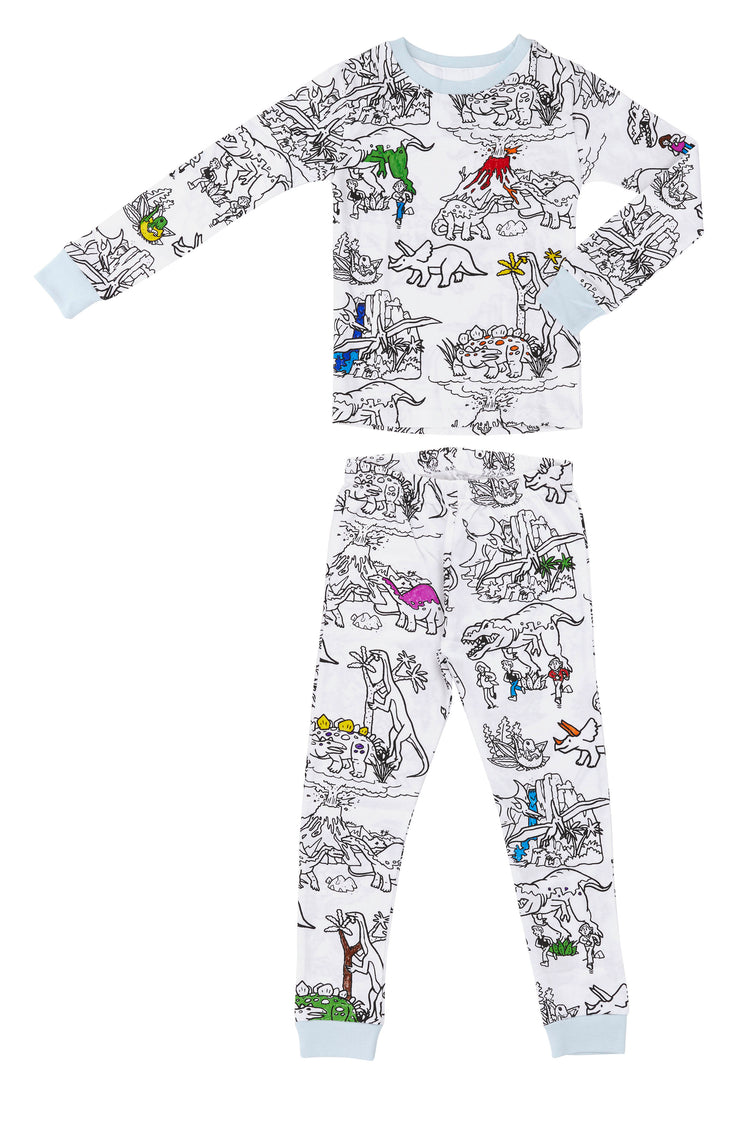 Dinosaur Coloring Pajama Set