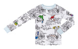 Dinosaur Coloring Pajama Set