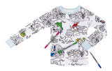 Dinosaur Coloring Pajama Set