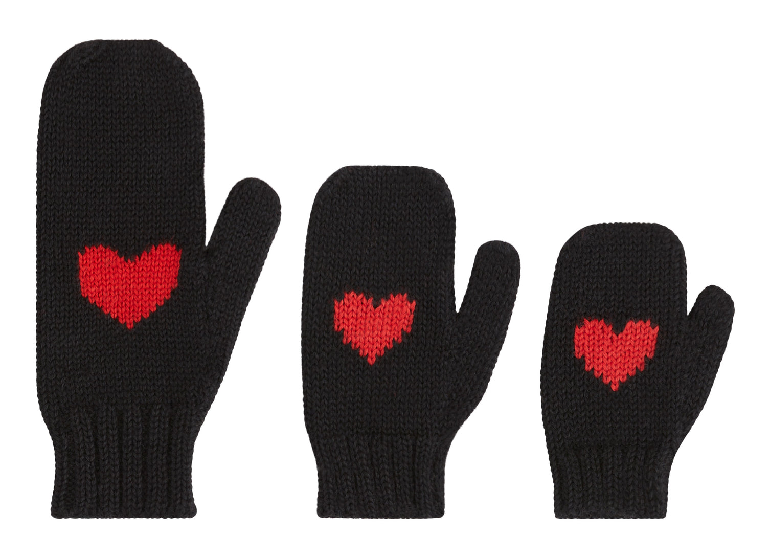 Heart Alpaca Mittens