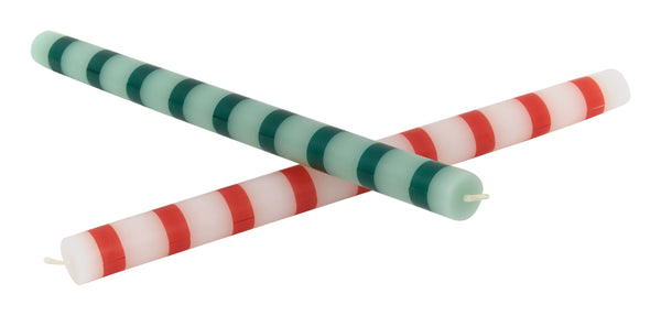 Striped Dinner Candles
