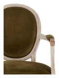 Antique Green Louis XVI Armchair