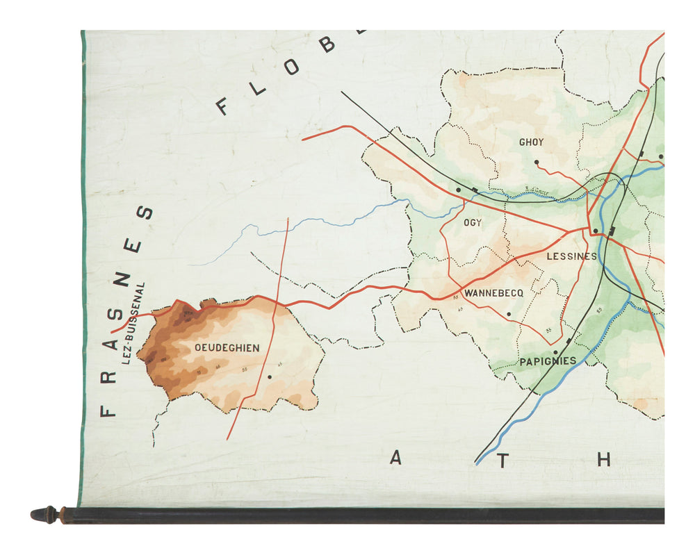 Vintage Map of Belgium