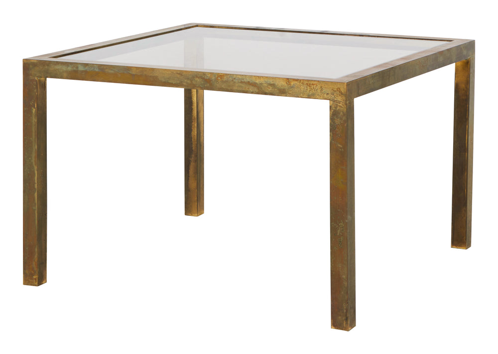 Vintage Brass Square Coffee Table