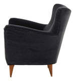 Vintage Charcoal Faux Mohair Chair