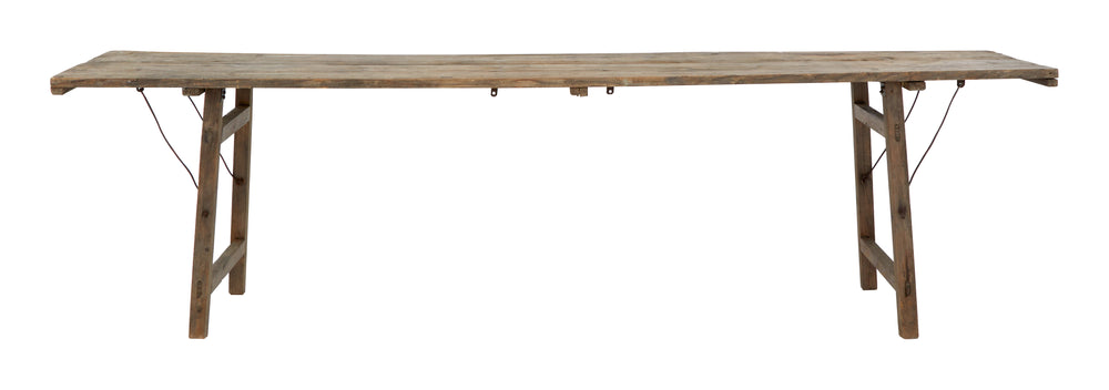 Antique Long Wood Folding Table