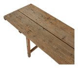 Antique Long Wood Folding Table