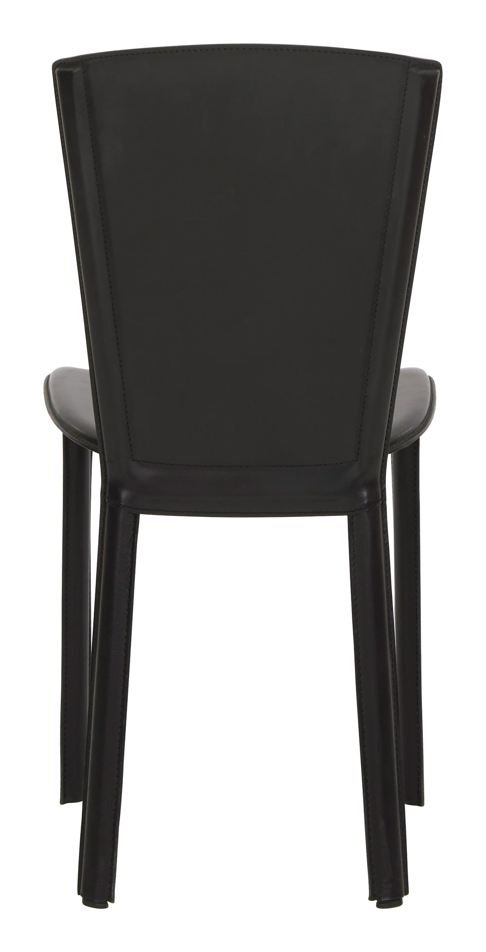 Vintage Black Leather Dining Chair