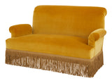 Antique Napoleon III Velvet Sofa