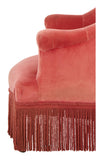 Antique Napoleon III Pink Velvet Chair