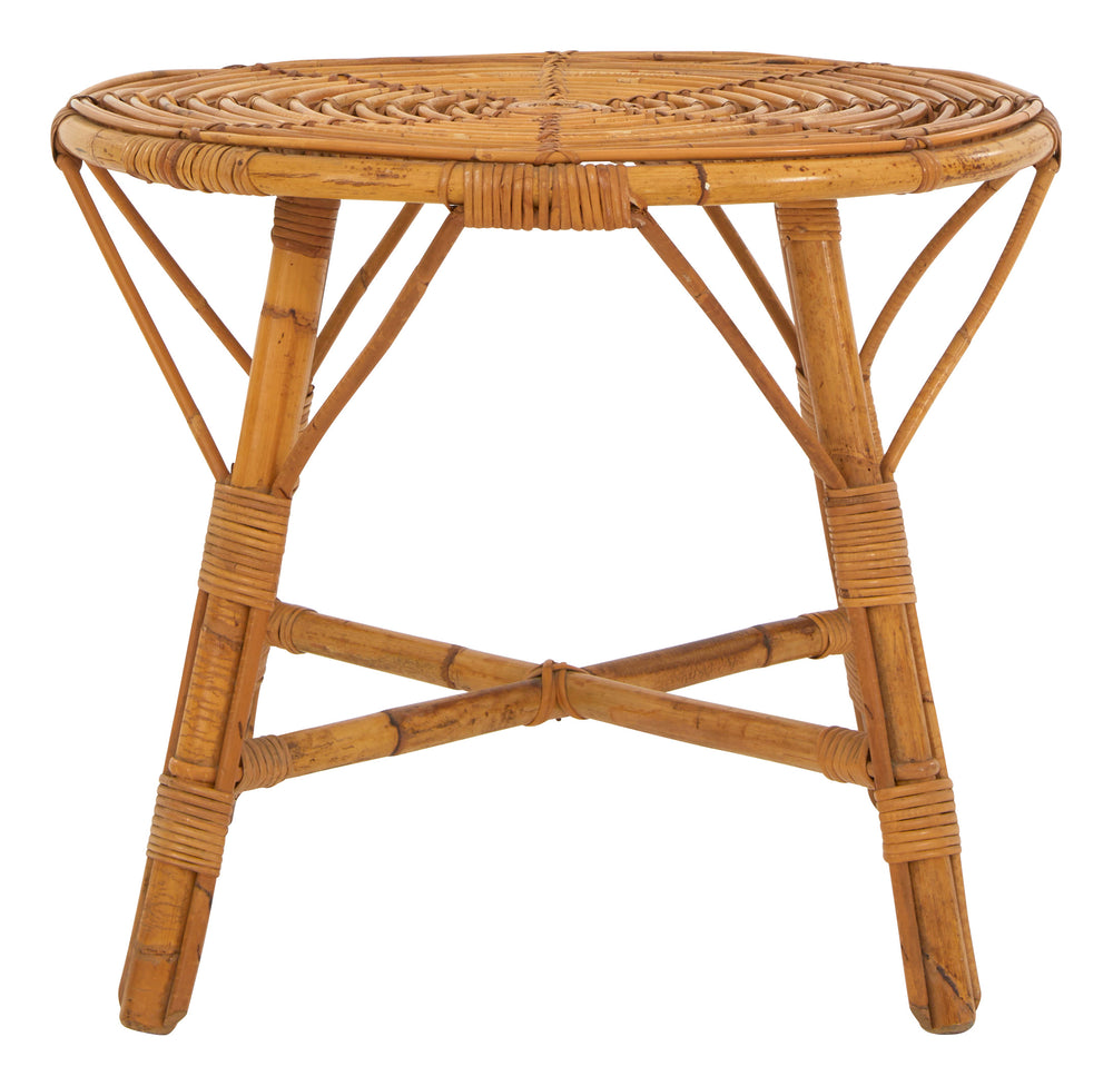 Vintage Round Rattan Table
