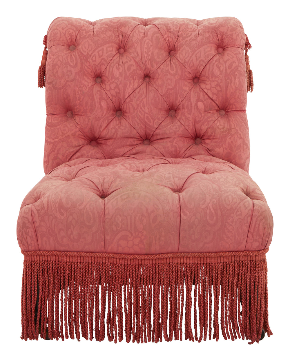 Antique Pink Napoleon III Slipper Chair