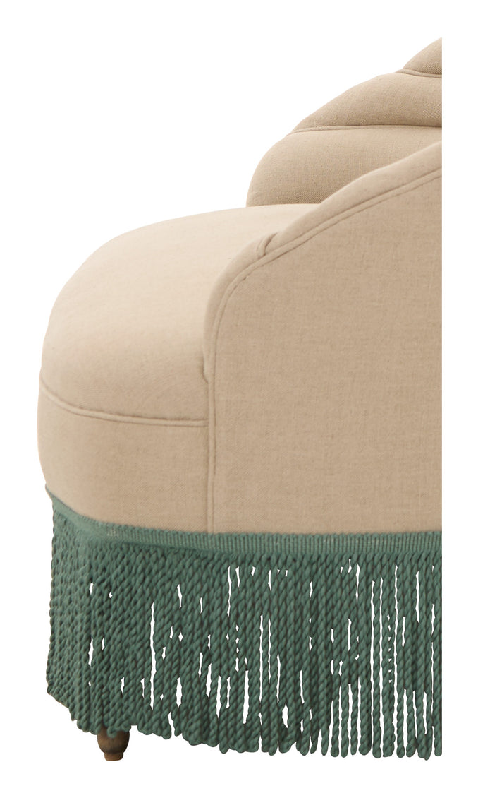 Antique Italian Linen Settee