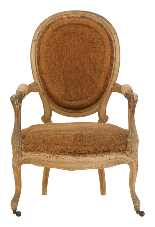 Antique Unupholstered Victorian Armchair