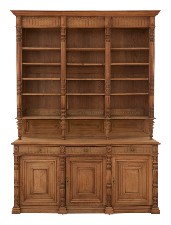 Vintage Carved Wood Breakfront