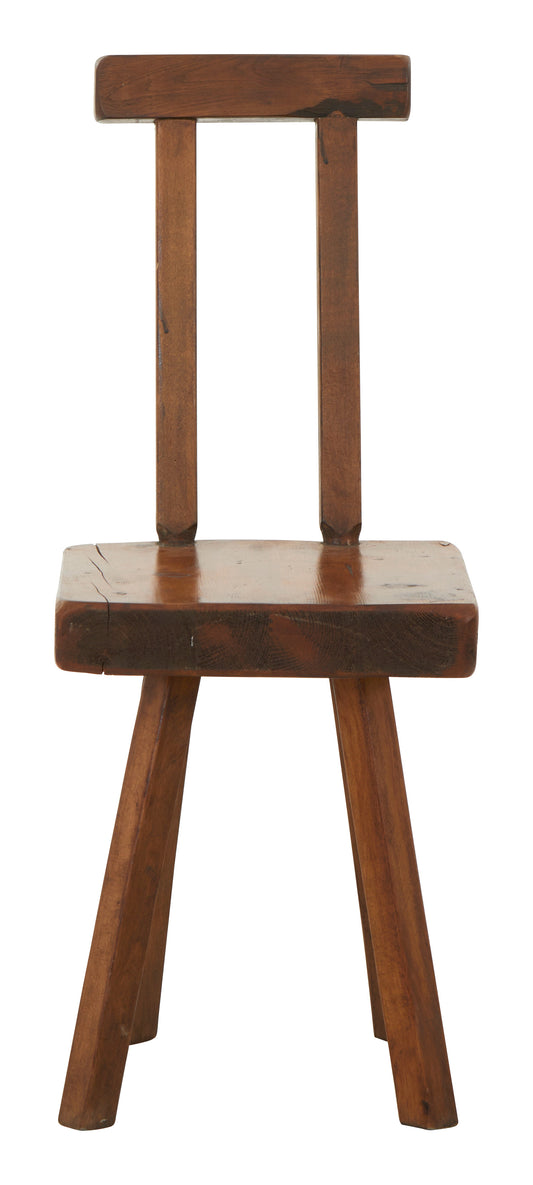 Vintage Brutalist Wood Chair