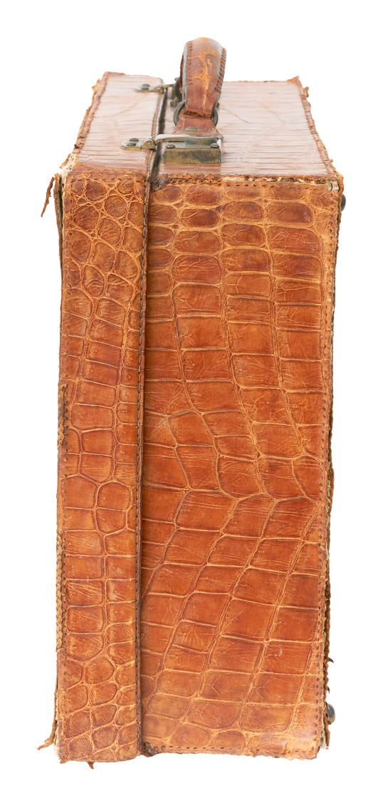 Antique Alligator Valise