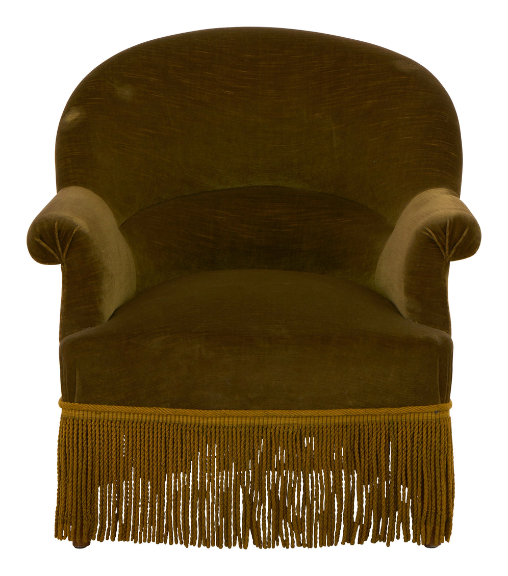 Antique Napoleon III Velvet Chair