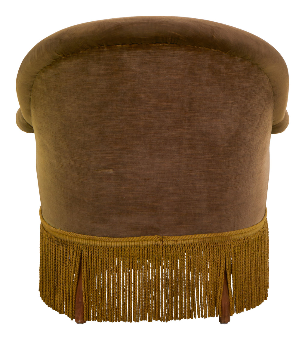 Antique Napoleon III Velvet Chair