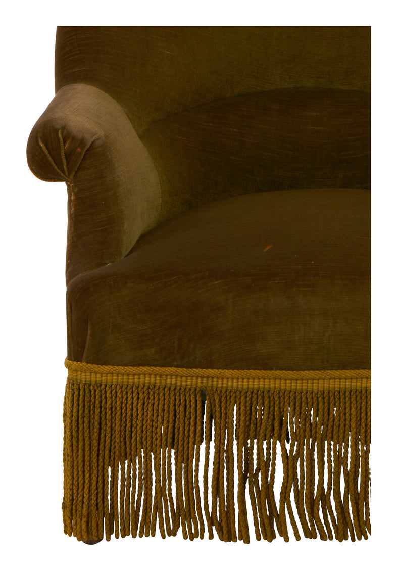 Antique Napoleon III Velvet Chair