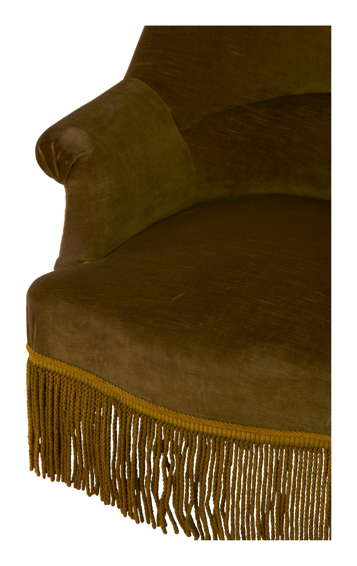 Antique Napoleon III Velvet Chair