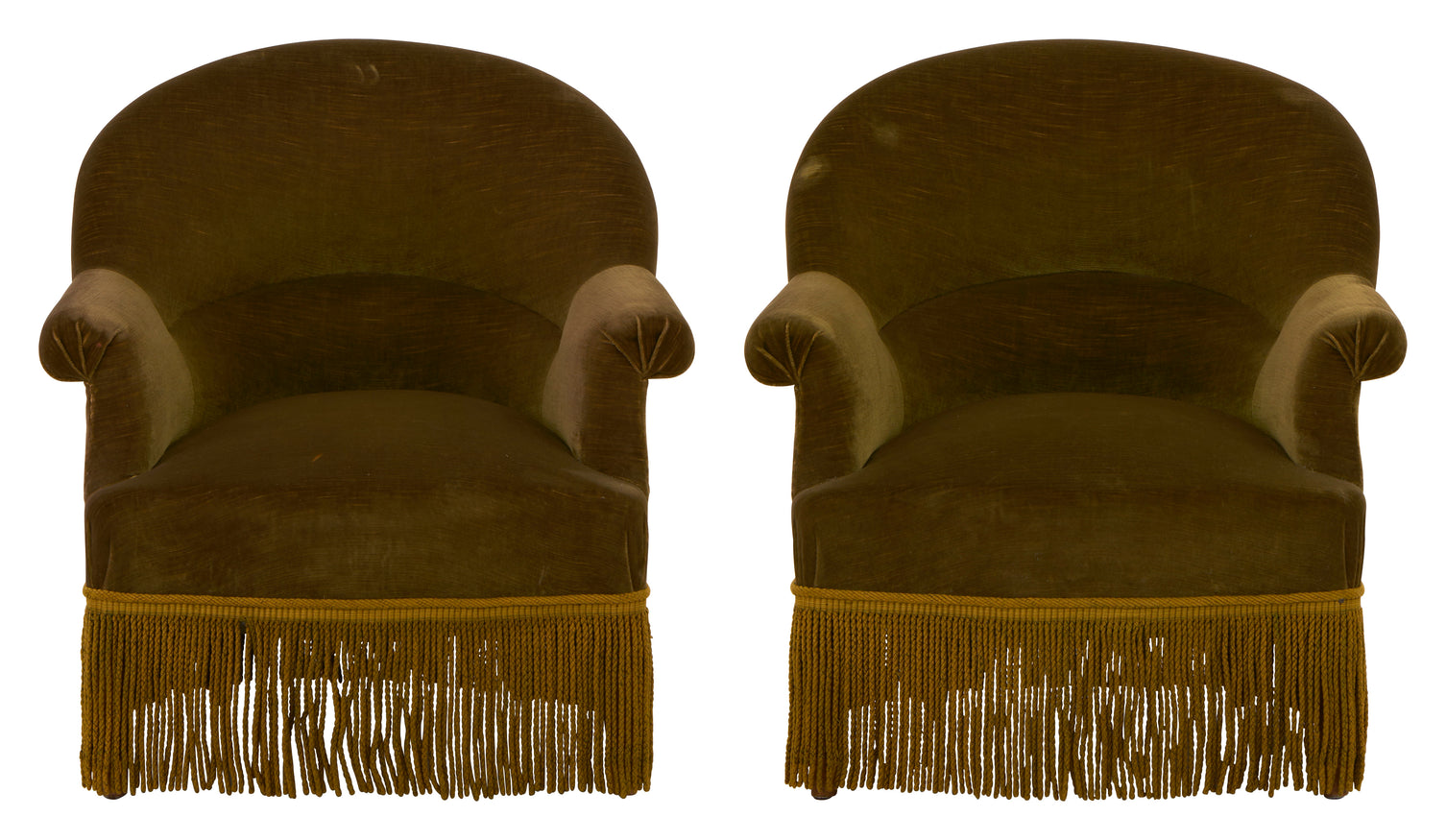 Antique Napoleon III Velvet Chair