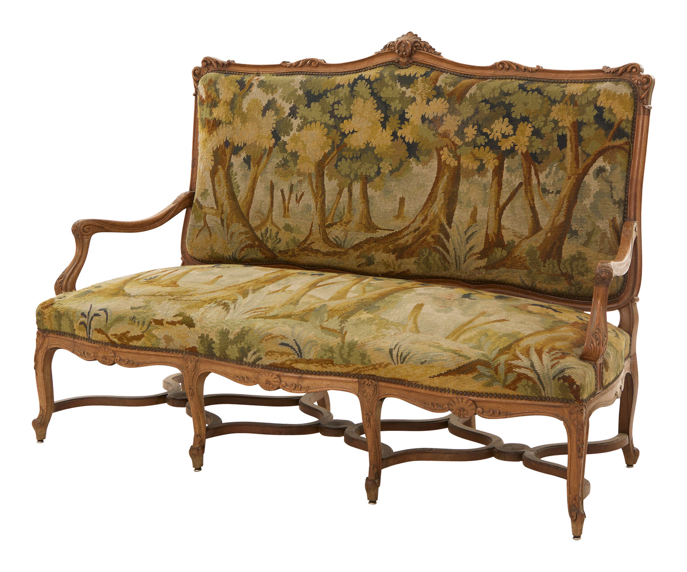 Antique Louis XV Needlepoint Settee