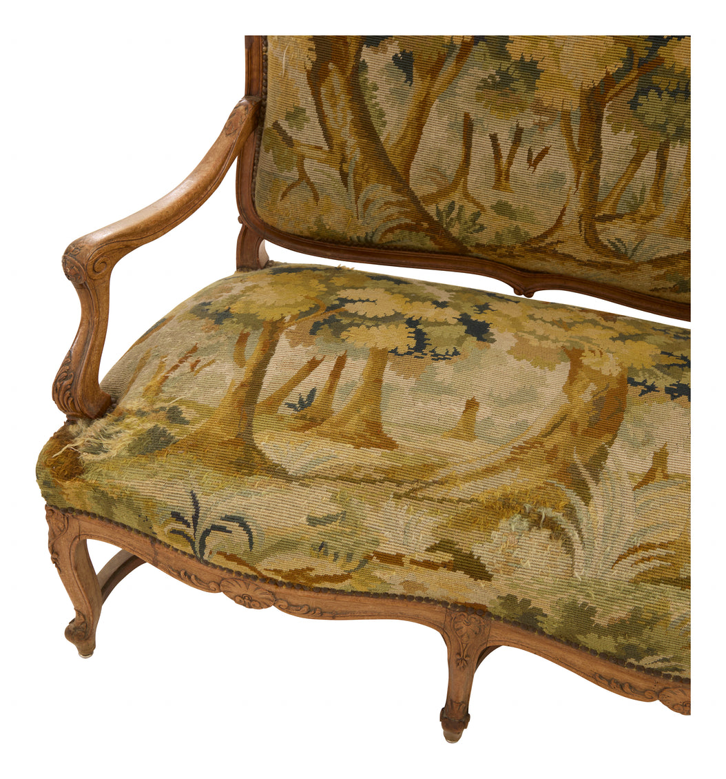 Antique Louis XV Needlepoint Settee