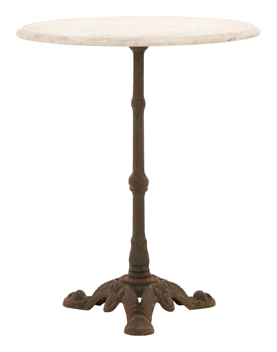 Vintage Marble Top Bistro Table