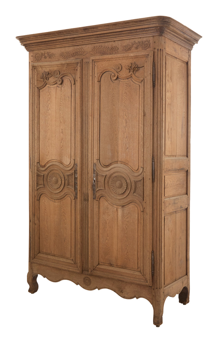 Antique Carved Oak Armoire