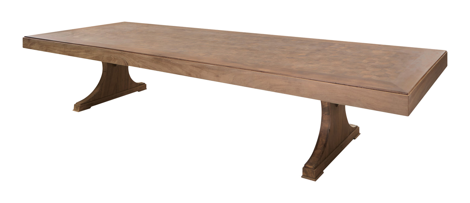 Vintage Grand Parquetry Wood Table