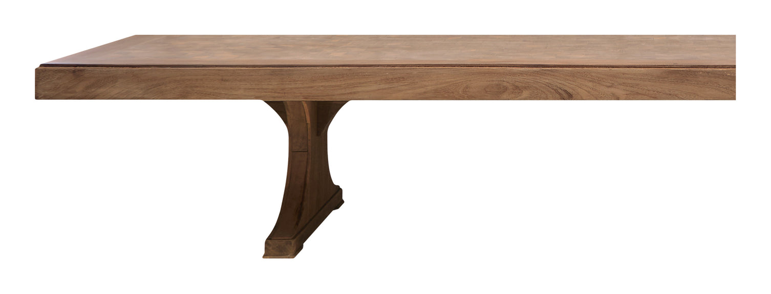 Vintage Grand Parquetry Wood Table