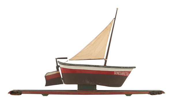Vintage Metal Sail Boat Model