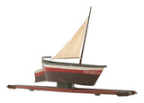 Vintage Metal Sail Boat Model