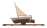 Vintage Metal Sail Boat Model