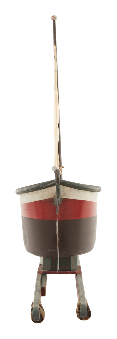 Vintage Metal Sail Boat Model