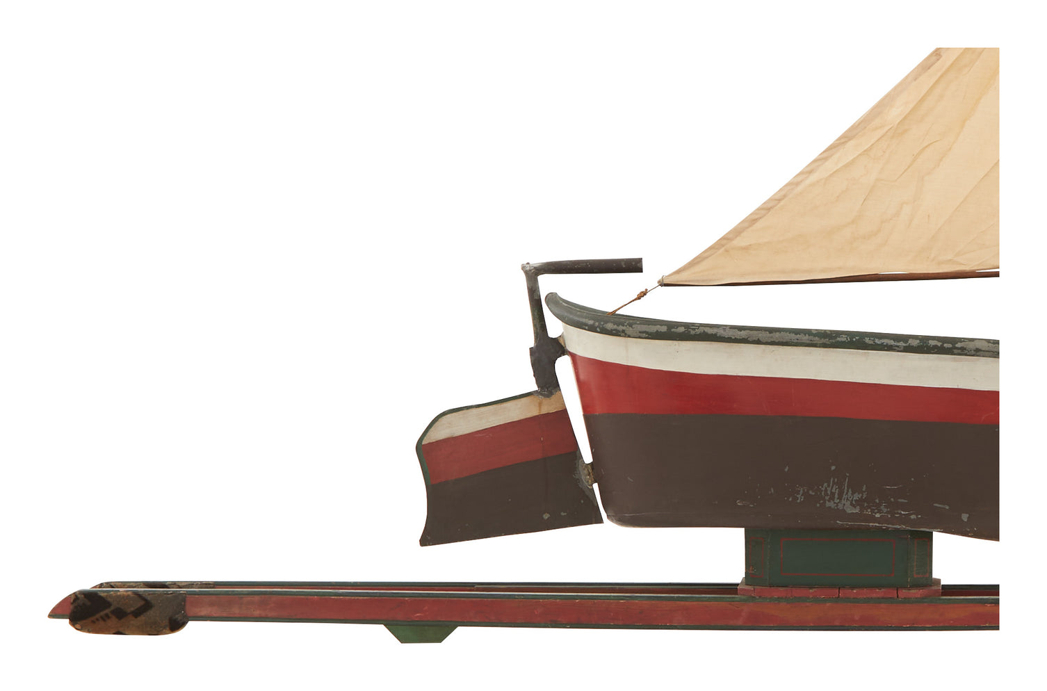 Vintage Metal Sail Boat Model