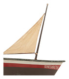 Vintage Metal Sail Boat Model
