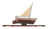 Vintage Metal Sail Boat Model