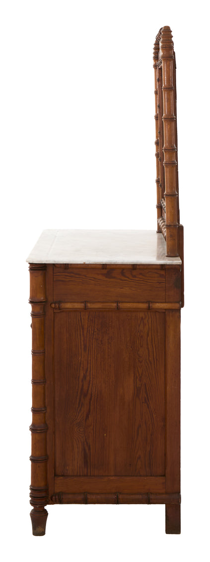 Vintage Faux Bamboo Dresser