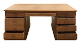 Antique Wood Partners Desk