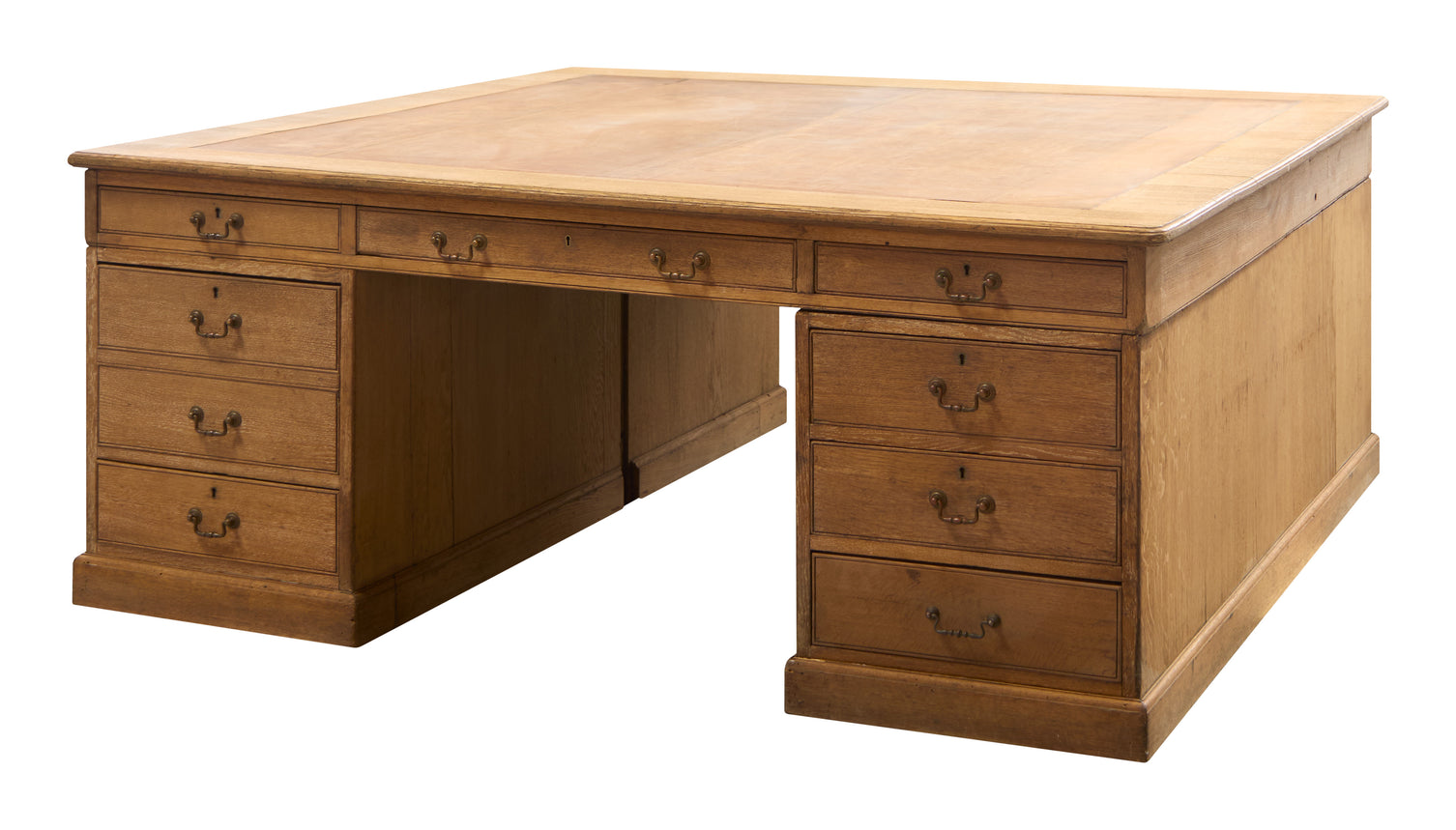 Antique Wood Partners Desk