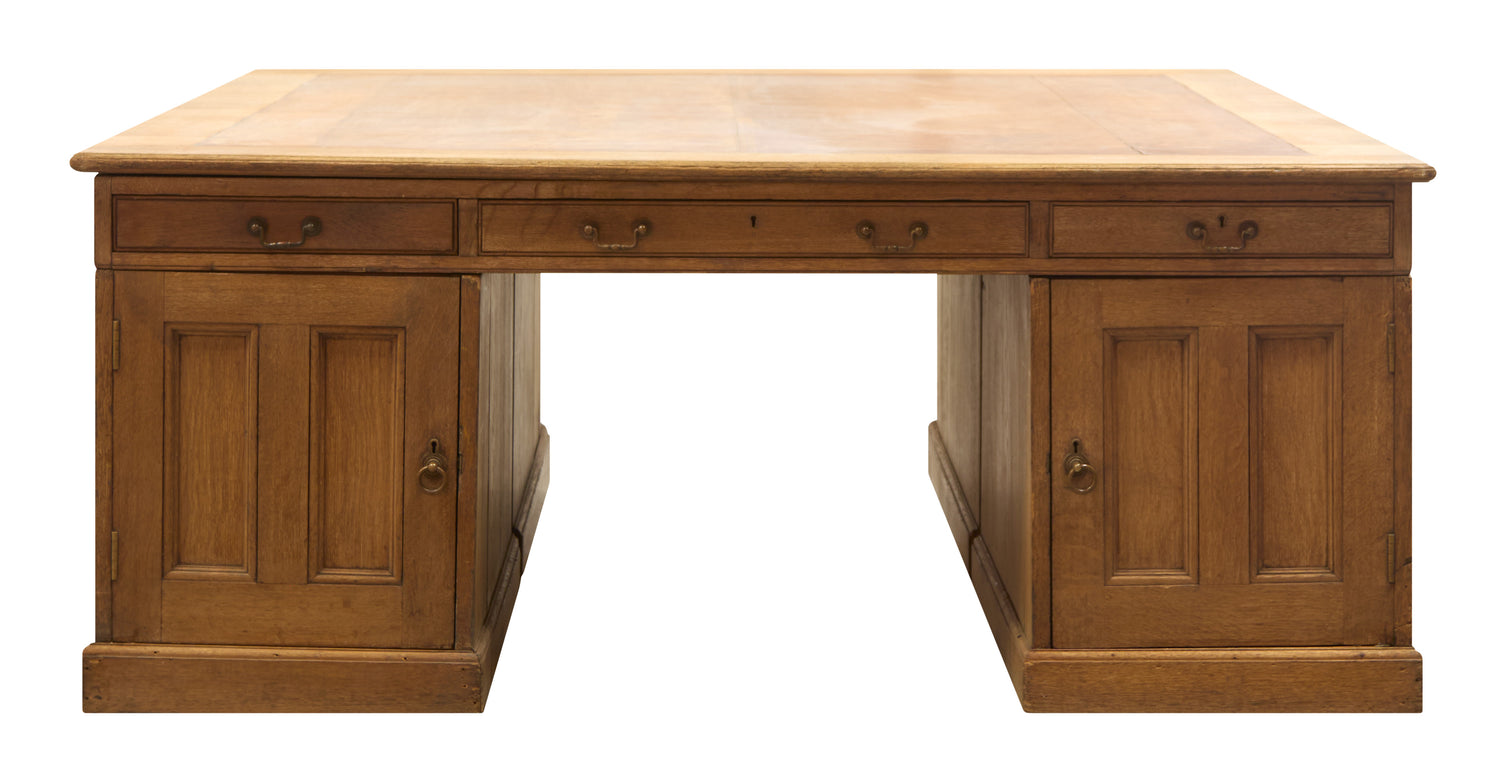 Antique Wood Partners Desk