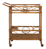 Vintage Rattan Bar Cart