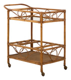 Vintage Rattan Bar Cart